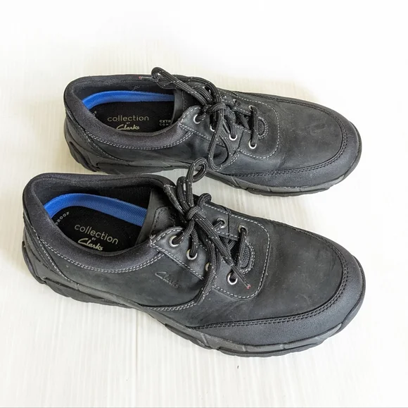 CLARKS Men\'s Grove Edge Waterproof Oxford Shoes Black leather hiking shoes CLARKS Men main image 3